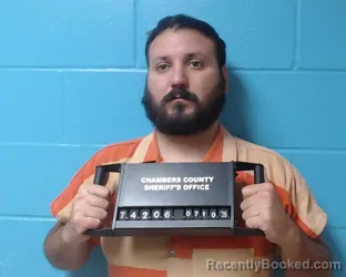 Mugshot of Darren Micah Cortez booked in Chambers County, Texas on July 10, 2026