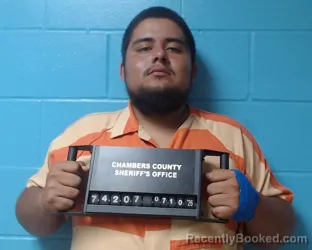 Mugshot of Ruben Duarte booked in Chambers County, Texas on July 10, 2026