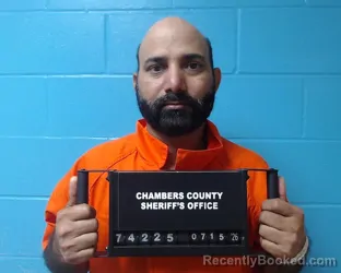 Mugshot of Rajbir Singh booked in Chambers County, Texas on July 15, 2026