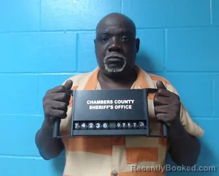Mugshot of Donald Kirk Williams booked in Chambers County, Texas on July 17, 2026