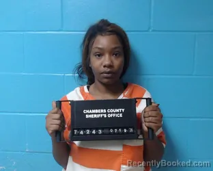 Mugshot of Saquoya Denay Taylor booked in Chambers County, Texas on July 19, 2026