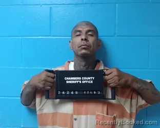 Mugshot of Ramiro Anzua booked in Chambers County, Texas on July 19, 2026