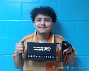 Mugshot of Juan Jose Velazco booked in Chambers County, Texas on July 19, 2026