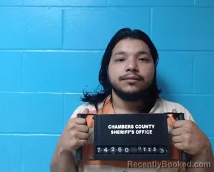 Mugshot of Michael Ray Santos booked in Chambers County, Texas on July 23, 2026
