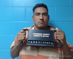 Mugshot of Jose Carlos Rojas booked in Chambers County, Texas on July 23, 2026