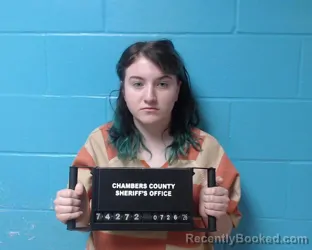 Mugshot of Taylor Anne Davis booked in Chambers County, Texas on July 26, 2026