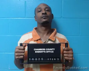 Mugshot of Johnathan Rideaux booked in Chambers County, Texas on July 26, 2026