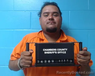Booking photo from Chambers County, Texas