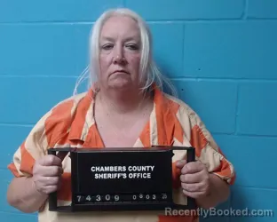 Mugshot of Melissa Baker Scott booked in Chambers County, Texas on August 3, 2026
