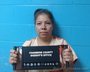 Mugshot of Susan Jade Ramirez booked in Chambers County, Texas on August 5, 2026