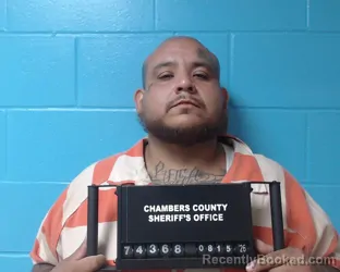 Mugshot of Jose Antonio Zayas booked in Chambers County, Texas on August 15, 2026
