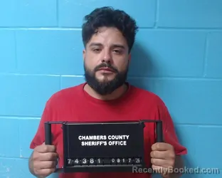 Mugshot of Jorge Humberto Trevino Marroquin booked in Chambers County, Texas on August 17, 2026