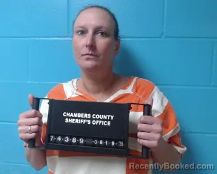 Mugshot of Crystal Cox booked in Chambers County, Texas on August 19, 2026