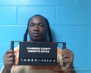 Mugshot of Brandon Ray Williams booked in Chambers County, Texas on August 20, 2026