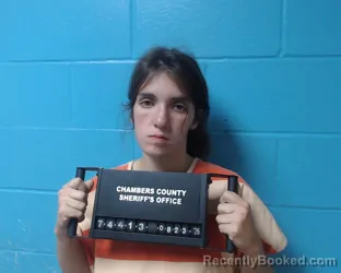 Mugshot of Kelly Nicole Clark booked in Chambers County, Texas on August 23, 2026