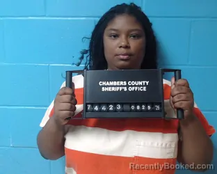 Mugshot of Chanell Jones booked in Chambers County, Texas on August 25, 2026