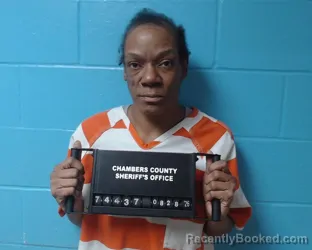 Mugshot of Ebony Shauntel Smith booked in Chambers County, Texas on August 28, 2026