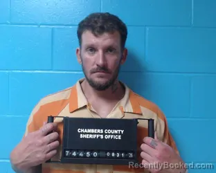 Mugshot of Jason Douglas Mann booked in Chambers County, Texas on August 31, 2026