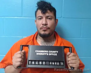 Mugshot of Isreal Tanguma booked in Chambers County, Texas on September 2, 2026
