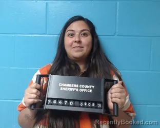 Mugshot of Leslie Alicia Vasquez Melendez booked in Chambers County, Texas on September 5, 2026
