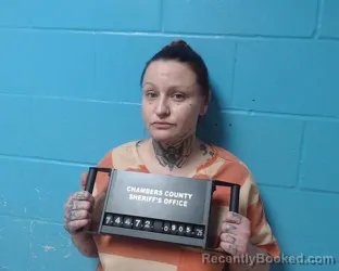Mugshot of Sarah Elizabeth Webster booked in Chambers County, Texas on September 5, 2026