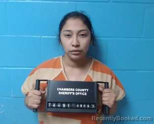 Mugshot of Mariah Lizzette Quintanilla booked in Chambers County, Texas on September 9, 2026