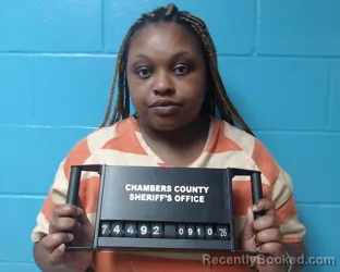 Mugshot of Iman Alexandria Willis booked in Chambers County, Texas on September 10, 2026