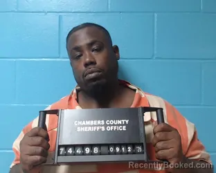 Mugshot of Shaylon Keith Henry booked in Chambers County, Texas on September 13, 2026