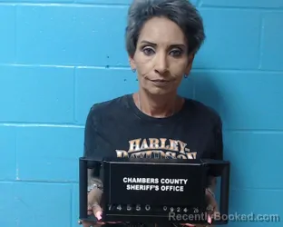 Mugshot of Thelma Lucas Rogers booked in Chambers County, Texas on September 24, 2026