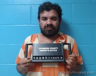 Mugshot of Jose Salinas Arreola booked in Chambers County, Texas on October 5, 2026