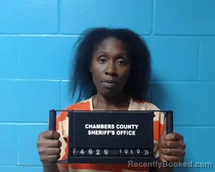 Mugshot of Alexis Janae Davis booked in Chambers County, Texas on October 10, 2026