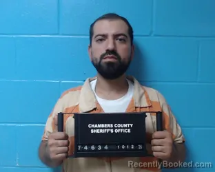 Mugshot of Martin Barragan booked in Chambers County, Texas on October 12, 2026