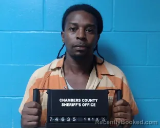 Mugshot of Solamon Jmono Crenshaw booked in Chambers County, Texas on October 13, 2026