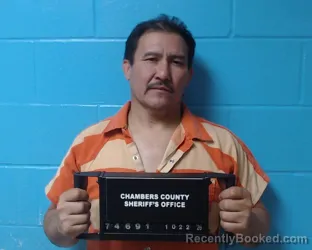 Mugshot of Gonzalo Cordova-Cruz booked in Chambers County, Texas on October 22, 2026