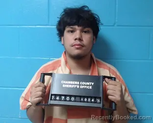 Mugshot of Oscar Ovidio Castro booked in Chambers County, Texas on October 24, 2026