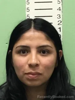 Mugshot of VERONICA ARELEI MARTINEZ RIVERA booked in Bryan County, Oklahoma on May 15, 2026