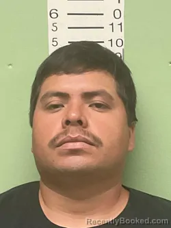 Mugshot of Ortiz Vziel Rodriguez booked in Bryan County, Oklahoma on August 30, 2026
