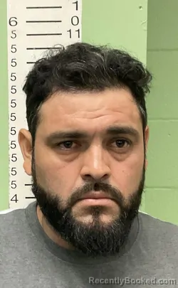 Mugshot of Francisco Javier Alberto Ramirez booked in Bryan County, Oklahoma on October 3, 2026
