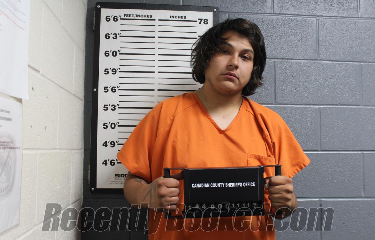 Booking photo from Canadian County, Oklahoma