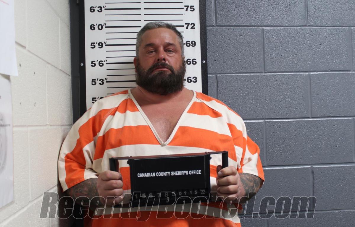 Booking photo from Canadian County, Oklahoma