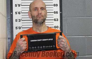 Booking photo from Canadian County, Oklahoma