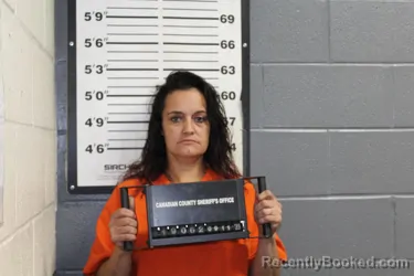 Mugshot of Rebecca Dawn Preston booked in Canadian County, Oklahoma on September 8, 2026