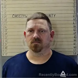 Mugshot of JOSHUA CHAD BLALOCK booked in Choctaw County, Oklahoma on July 24, 2026