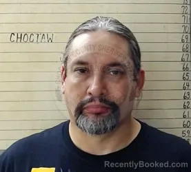 Mugshot of Lee James Anderson booked in Choctaw County, Oklahoma on August 9, 2026