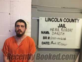 Booking photo from Lincoln County, Oklahoma