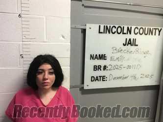 Booking photo from Lincoln County, Oklahoma