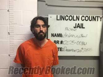 Booking photo from Lincoln County, Oklahoma