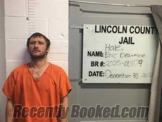 Booking photo from Lincoln County, Oklahoma