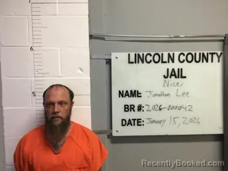 Booking photo from Lincoln County, Oklahoma