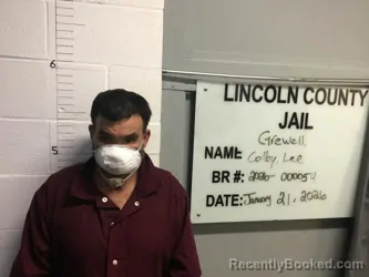 Booking photo from Lincoln County, Oklahoma